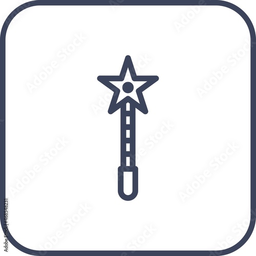 Morning star Line Round Corner Vector Icon Design