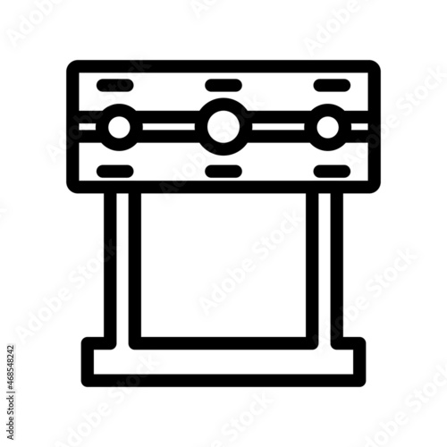 Pillory Line Vector Icon Design