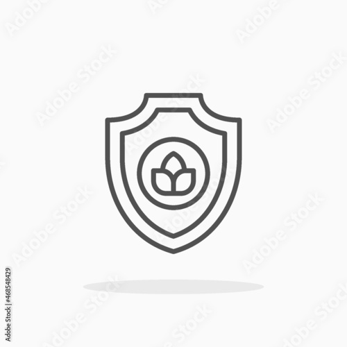 Environtment Protection icon. Editable Stroke and pixel perfect. Outline style. Vector illustration. Enjoy this icon for your project.