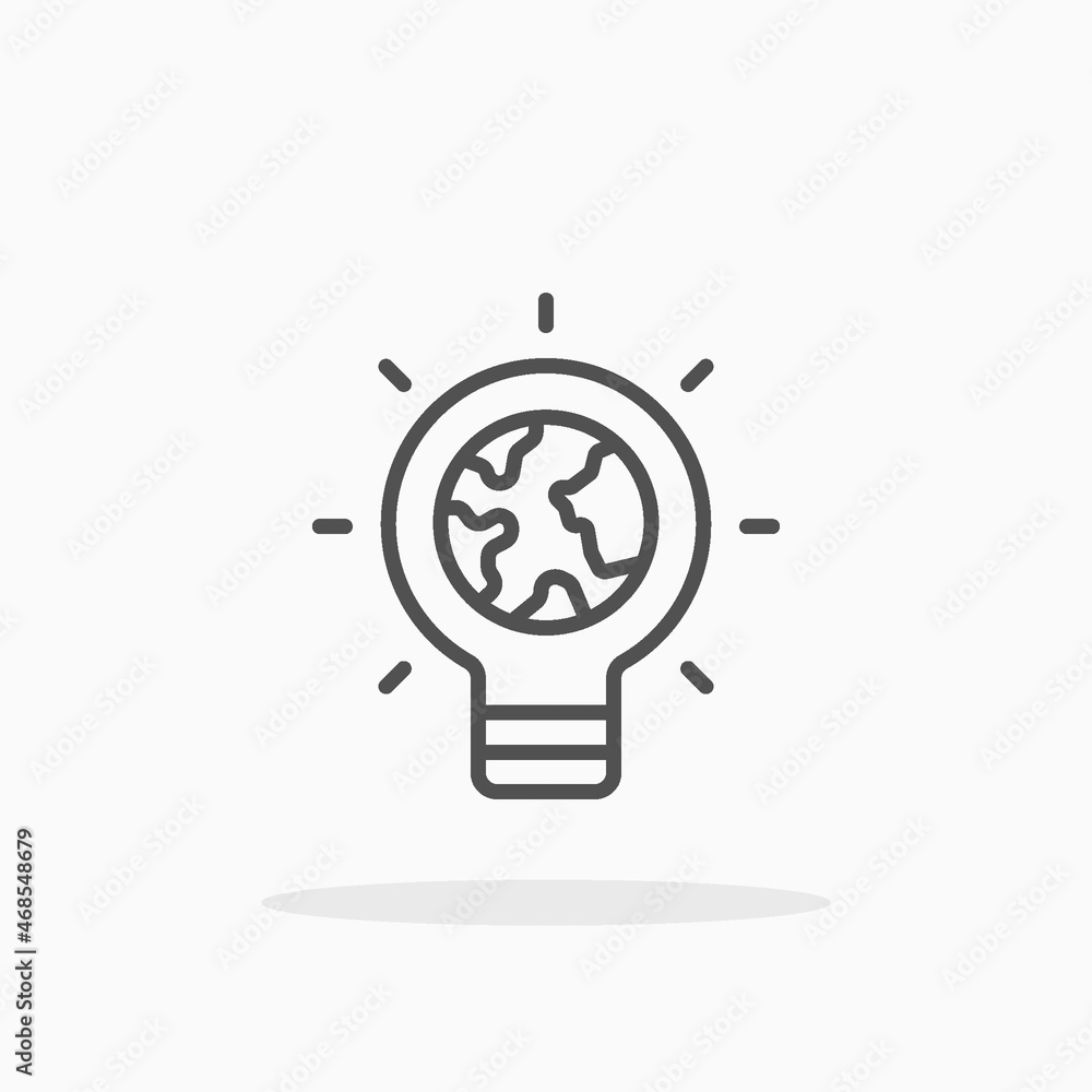 Eco Energy icon. Editable Stroke and pixel perfect. Outline style. Vector illustration. Enjoy this icon for your project. Eco Energy icon. Editable Stroke and pixel perfect. Outline style. Vector illustration. Enjoy this icon for your project.