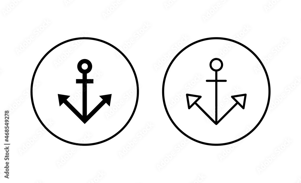 Anchor icons set. Anchor sign and symbol. Anchor marine icon. Anchor icons set. Anchor sign and symbol. Anchor marine icon.