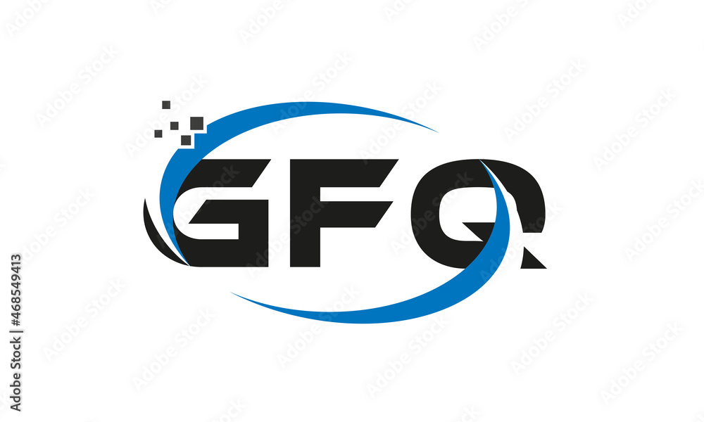 dots or points letter GFQ technology logo designs concept vector Template Element dots or points letter GFQ technology logo designs concept vector Template Element