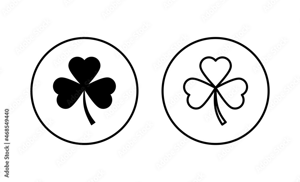 Clover icons set. clover sign and symbol. four leaf clover icon. Clover icons set. clover sign and symbol. four leaf clover icon.