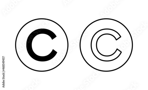 Copyright icons set. copyright sign and symbol