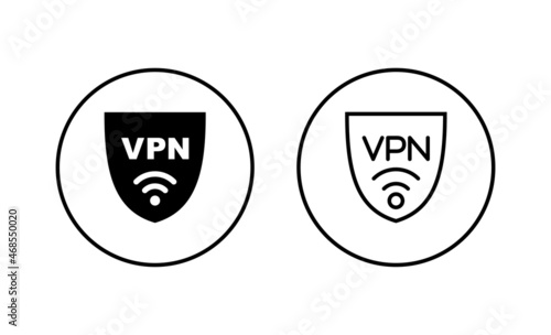 Vpn icons set. Private network sign and symbol. virtual private network icon.