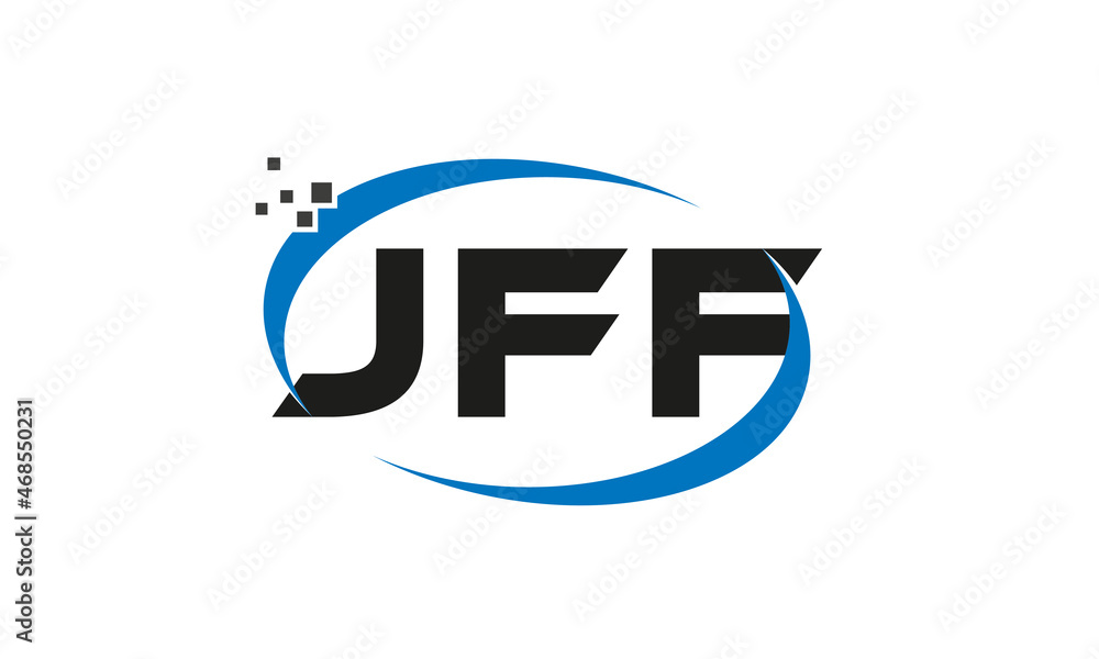 dots or points letter JFF technology logo designs concept vector Template Element dots or points letter JFF technology logo designs concept vector Template Element