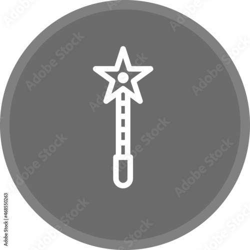 Morning star Grey Circle Line Vector Icon Design