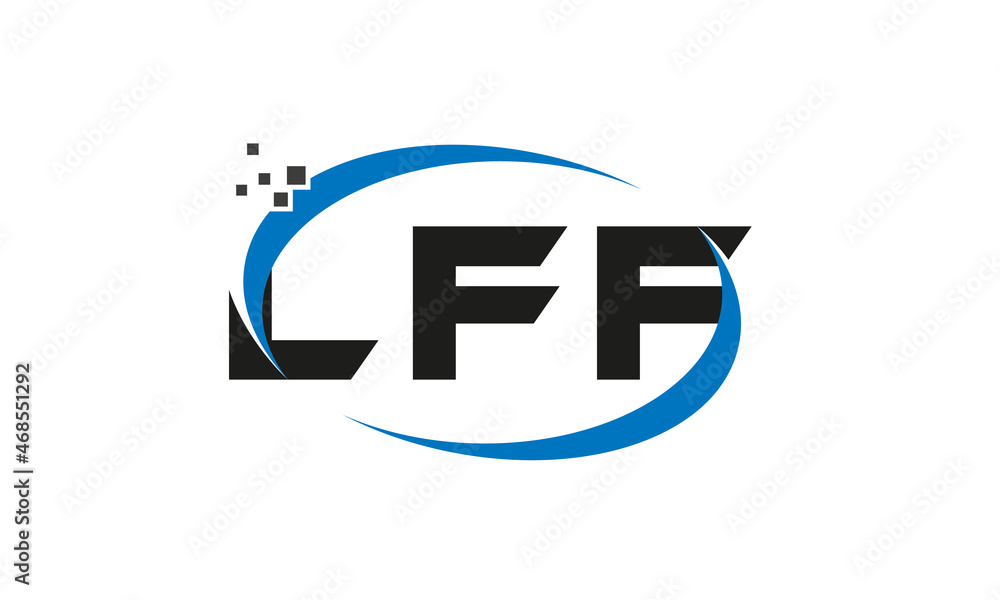 dots or points letter LFF technology logo designs concept vector Template Element dots or points letter LFF technology logo designs concept vector Template Element
