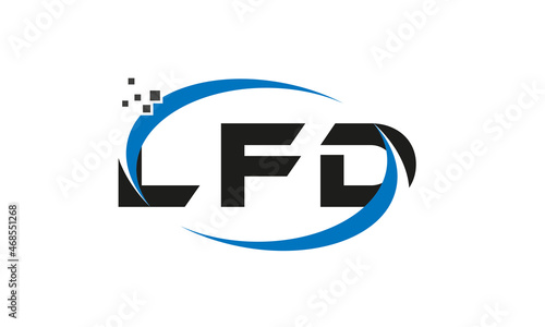 dots or points letter LFD technology logo designs concept vector Template Element photo