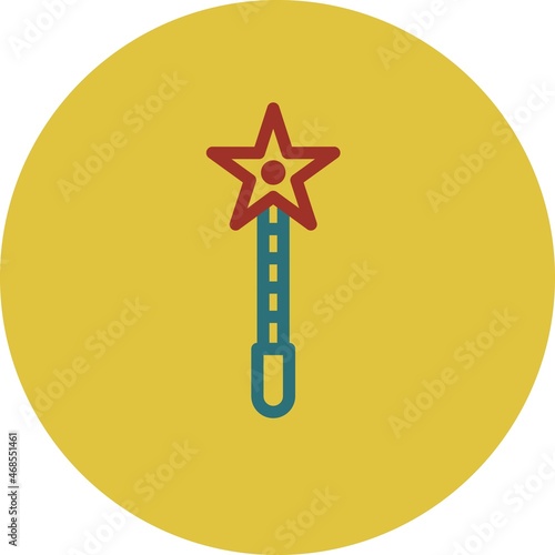 Morning star Line Two Color Vector Icon Design