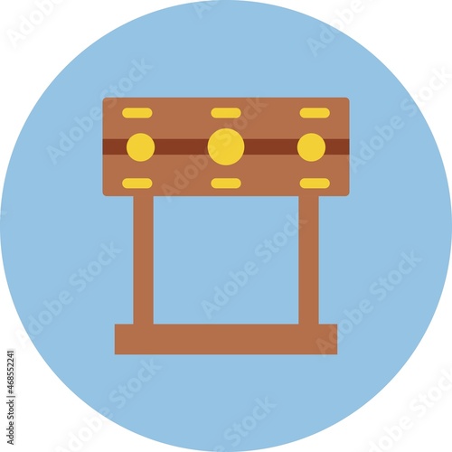 Pillory Flat Circle Vector Icon Design