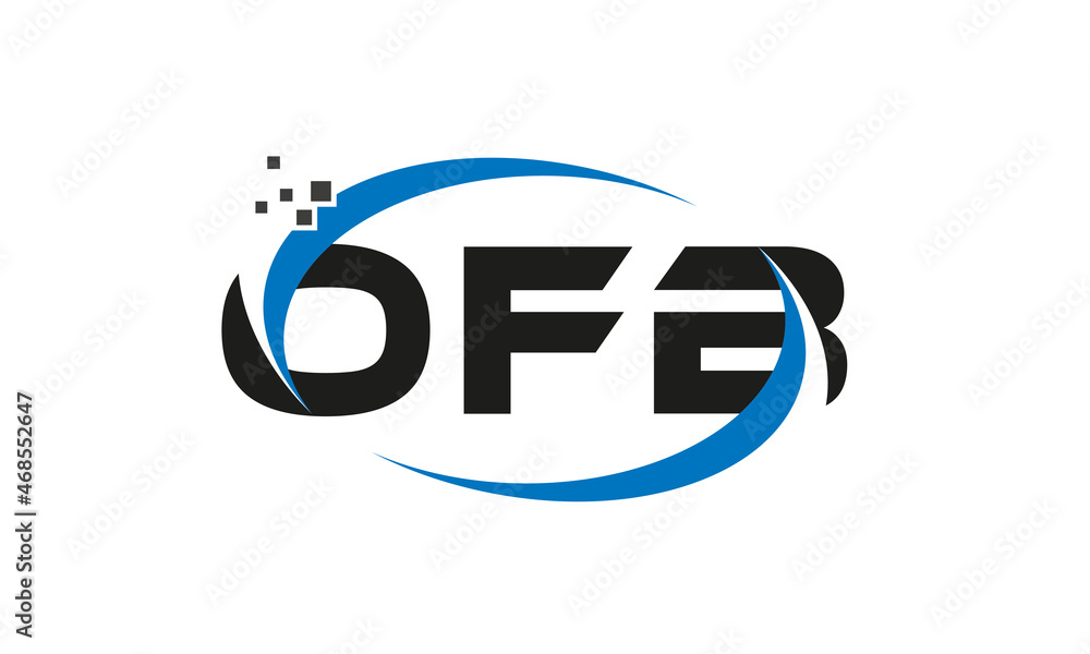 dots or points letter OFB technology logo designs concept vector Template Element dots or points letter OFB technology logo designs concept vector Template Element