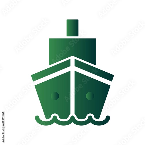 Ship  Glyph Gradient Vector Icon Design