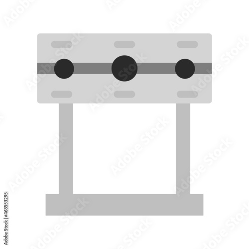 Pillory Flat Gray Scale Vector Icon Design