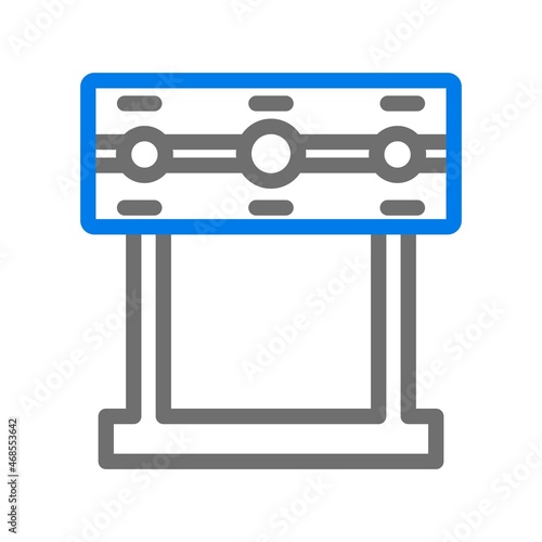 Pillory Line Blue Vector Icon Design