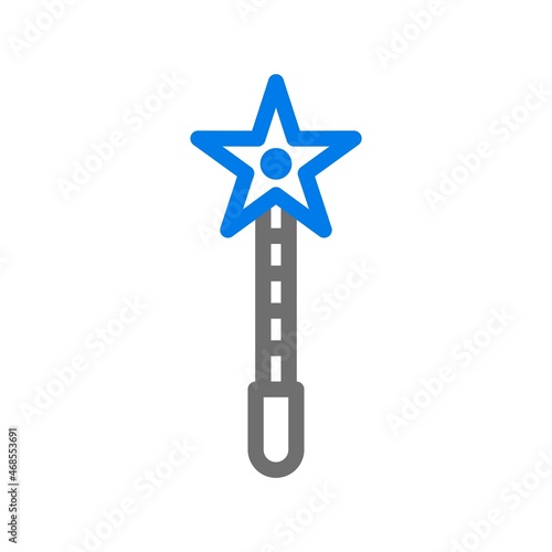 Morning star Line Blue Vector Icon Design