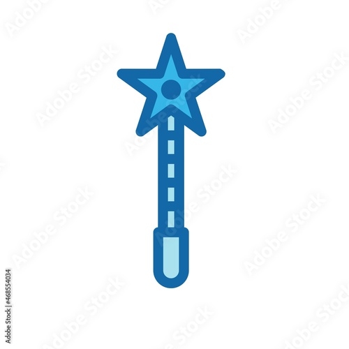 Morning star Line Filled Blue Vector Icon Design