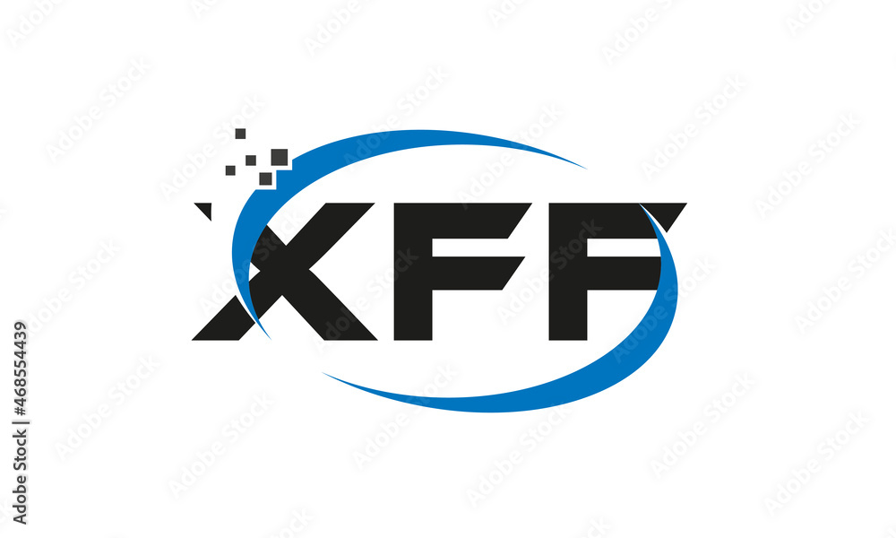 dots or points letter XFF technology logo designs concept vector Template Element dots or points letter XFF technology logo designs concept vector Template Element