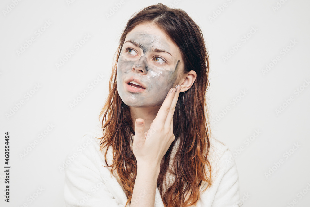 woman with face mask skin care spa treatments woman with face mask skin care spa treatments