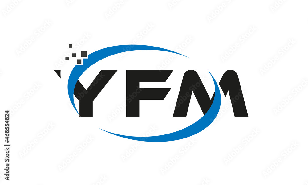 dots or points letter YFM technology logo designs concept vector Template Element dots or points letter YFM technology logo designs concept vector Template Element