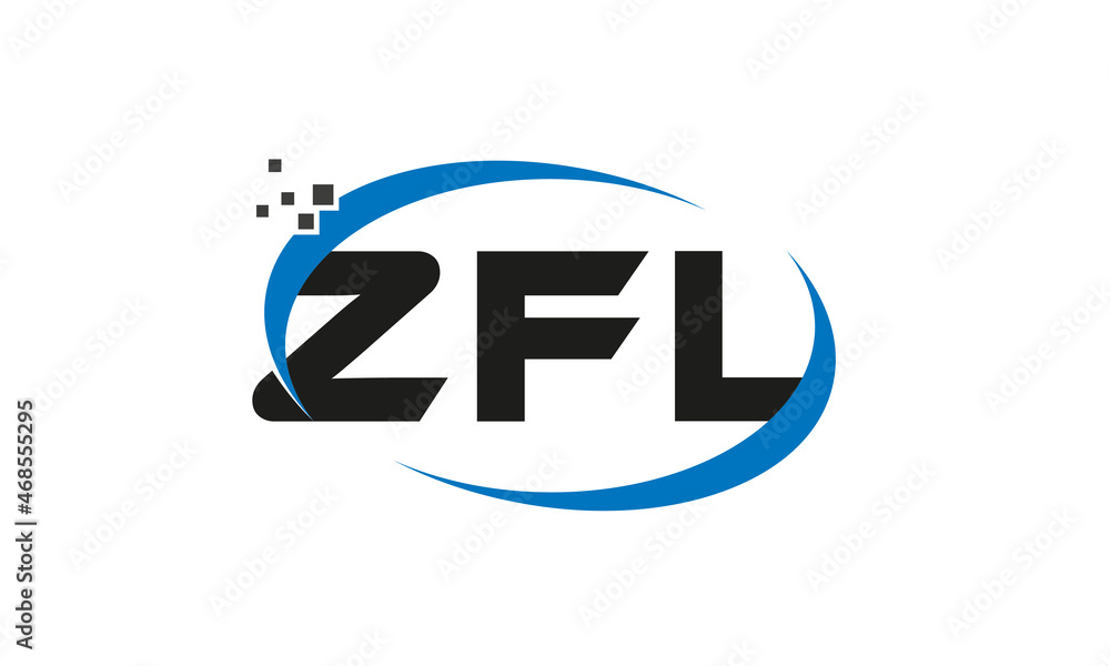 dots or points letter ZFL technology logo designs concept vector Template Element dots or points letter ZFL technology logo designs concept vector Template Element
