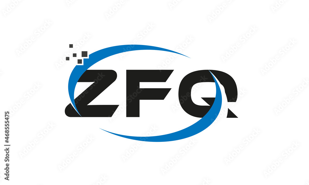 dots or points letter ZFQ technology logo designs concept vector Template Element dots or points letter ZFQ technology logo designs concept vector Template Element