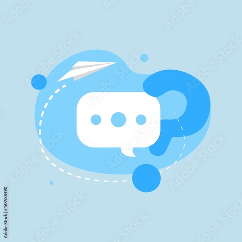 frequently asked questions FAQ, send question message concept illustration flat design vector eps10. modern graphic element for landing page, empty state ui, infographic, icon