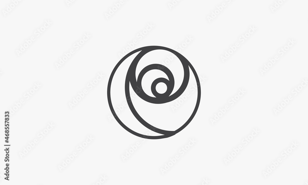 circle line icon rose flower isolated on white background. circle line icon rose flower isolated on white background.