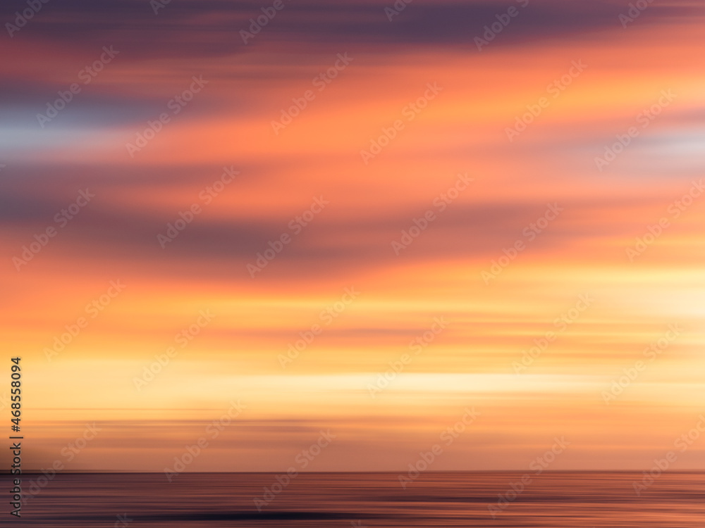 Long Exposure sunset, streaky colors in the sky, wallpaper, background