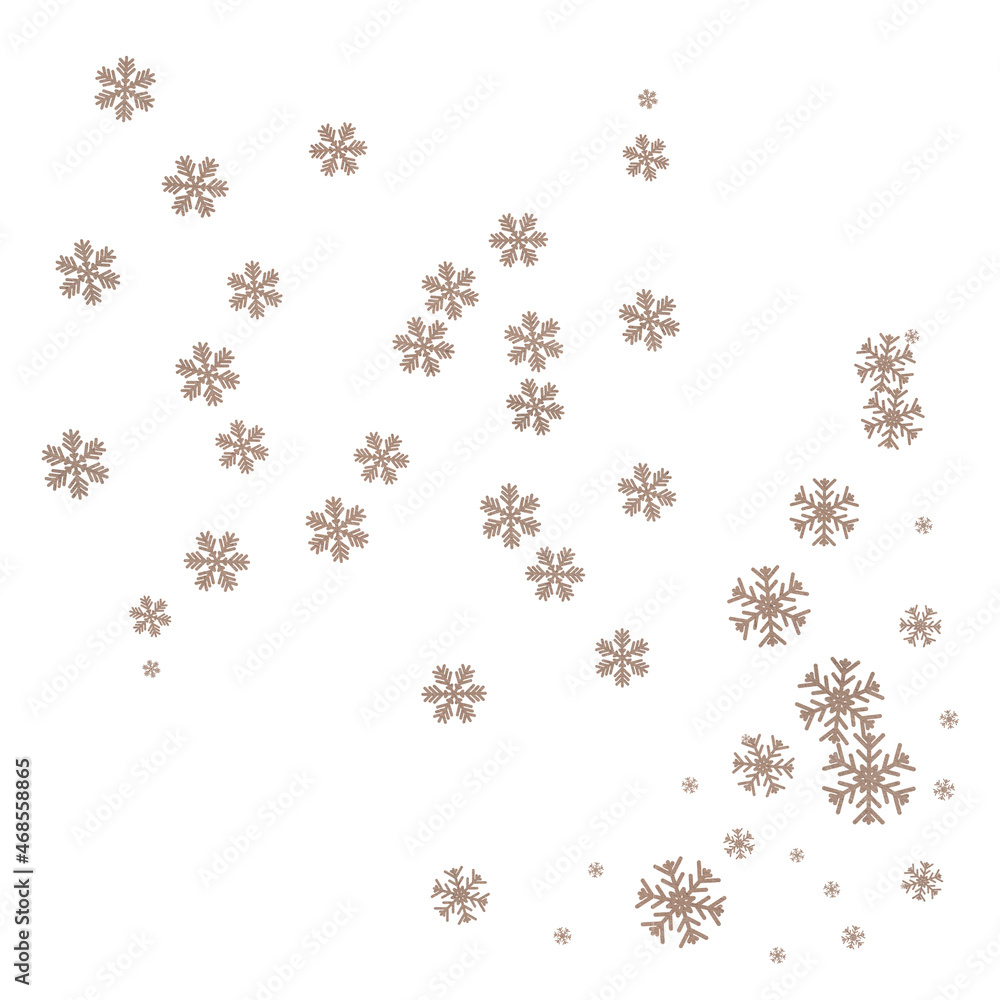 Decorative snowflakes set. Winter elements on white