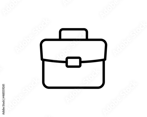 Portfolio vector icon isolated on white in flat style. Case symbol. Briefcase illustration