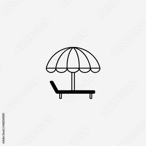 Illustration of umbrella isolated on white
