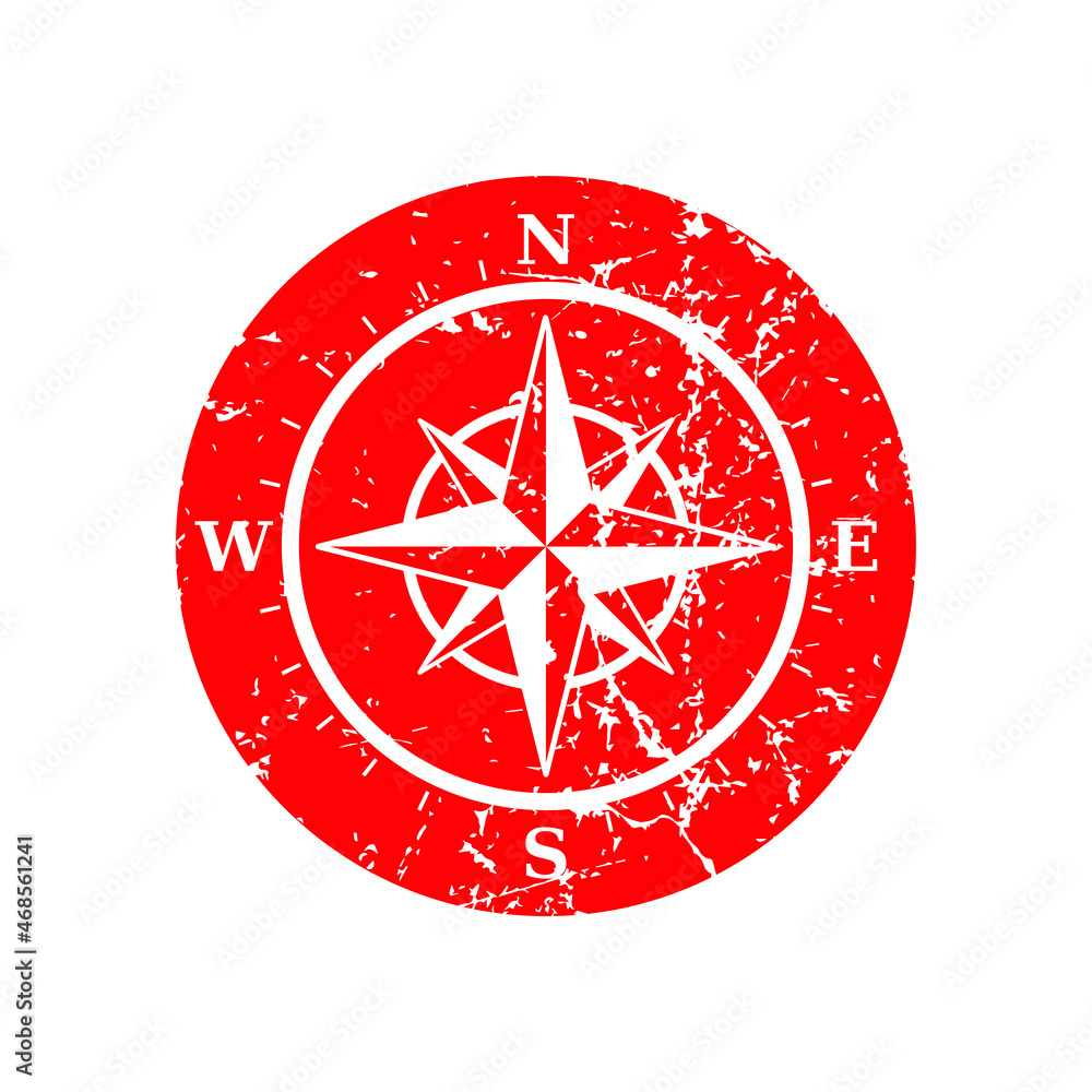 North star compass icon shape symbol. Nautical navigation logo sign