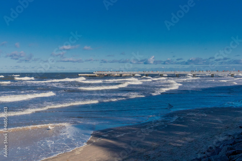 Strand Spaziergang von Kolberg an der Polnischen Ostsee - Polen