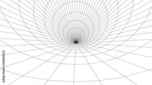 Fototapeta Naklejka Na Ścianę i Meble -  Vector grid. Perspective tile of lines. Detailed vector illustration.