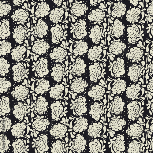 Folk style black and white ...