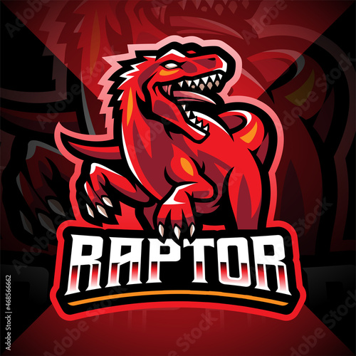 Raptor esport mascot logo design