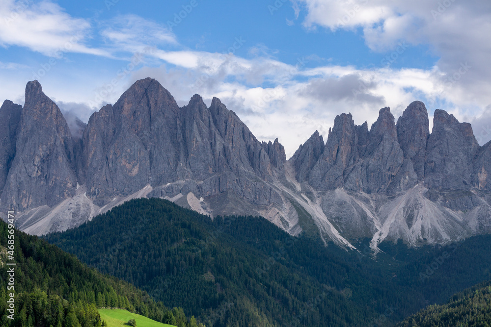 Summits of the Odle Group. South Tyrol. Dolomites.