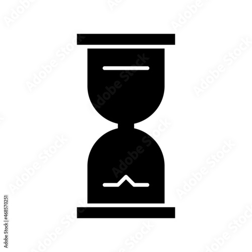 Hourglass Glyph Vector Icon Design