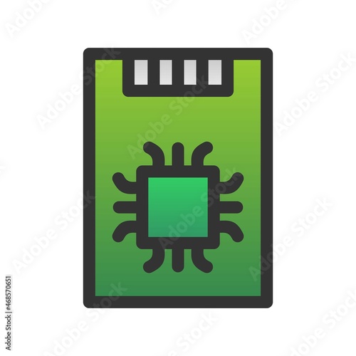 Ssd Filled Gradient Vector Icon Design