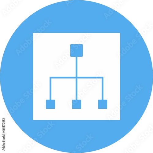 Organization Glaph Circle Vector Icon Design