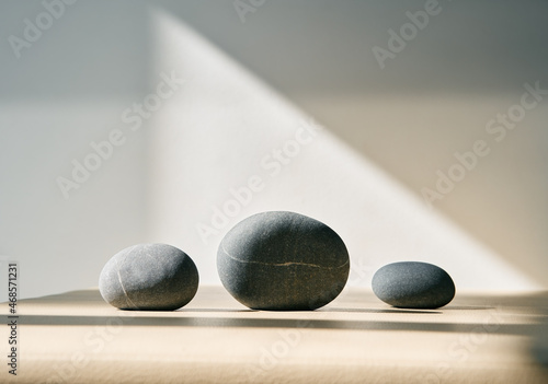 Sea pebbles minimalist composition