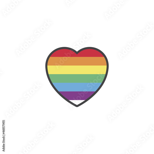 Free Download LGTB heart icon vector illustration design - GFXLoad