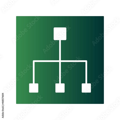 Organization Glyph Gradient Vector Icon Design