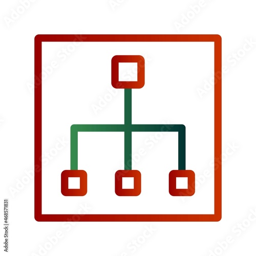 Organization Line Gradient Vector Icon Design