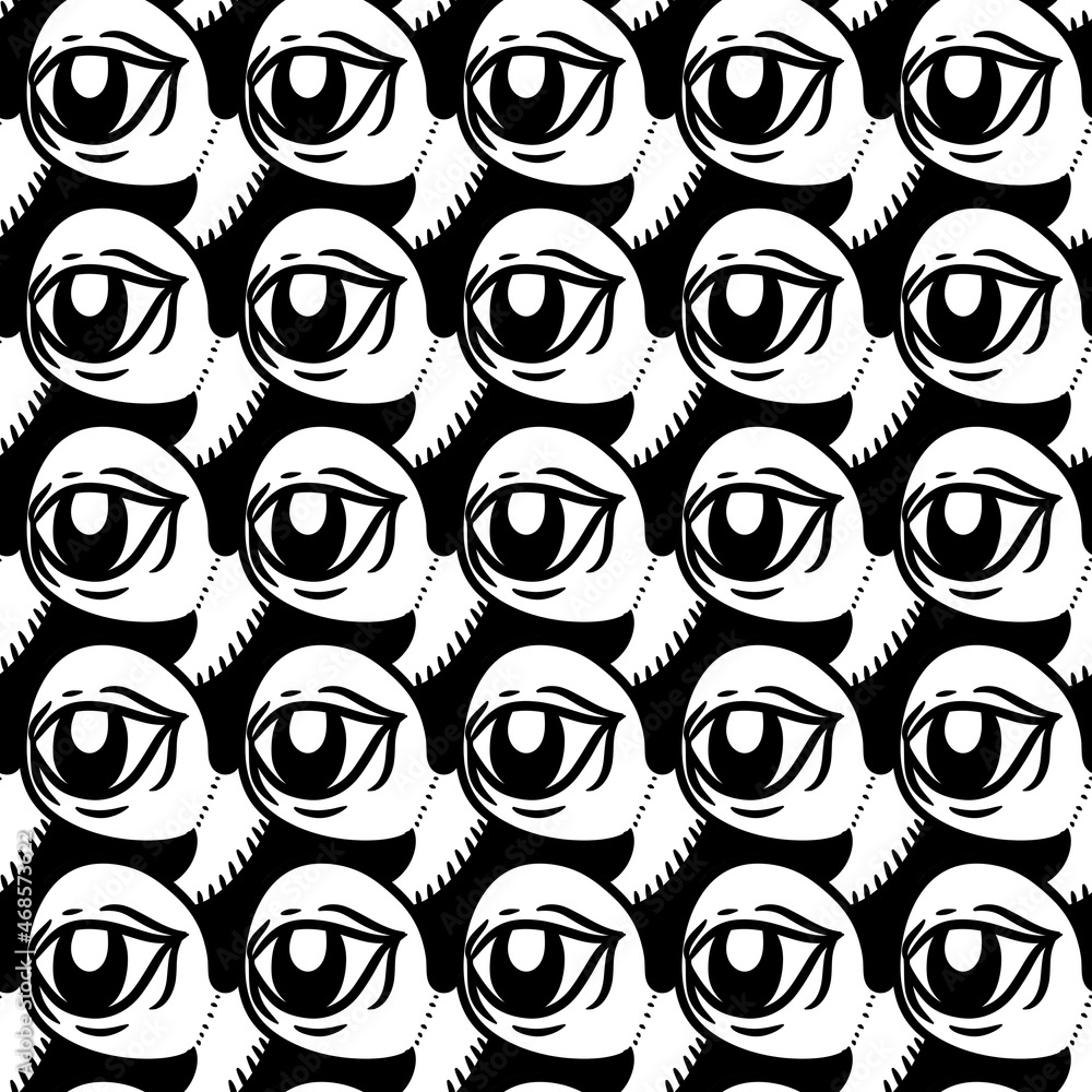 seamless pattern of cute monster cartoon seamless pattern of cute monster cartoon