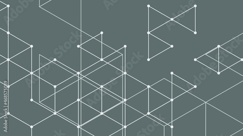 Abstract triangle and dot grayscale background. Digital vector design. Modern geometric backdrop. Futuristic technology. Communication black and white concept. Minimal layout for web and print.
