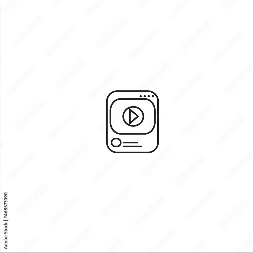 Mobile phone video icon isolated on white background. Trendy mobile phone video icon in flat style. Template for web site, app, ui and logo, vector illustration, eps 10 Mobile phone video icon isolated on white background. Trendy mobile phone video icon in flat style. Template for web site, app, ui and logo, vector illustration, eps 10