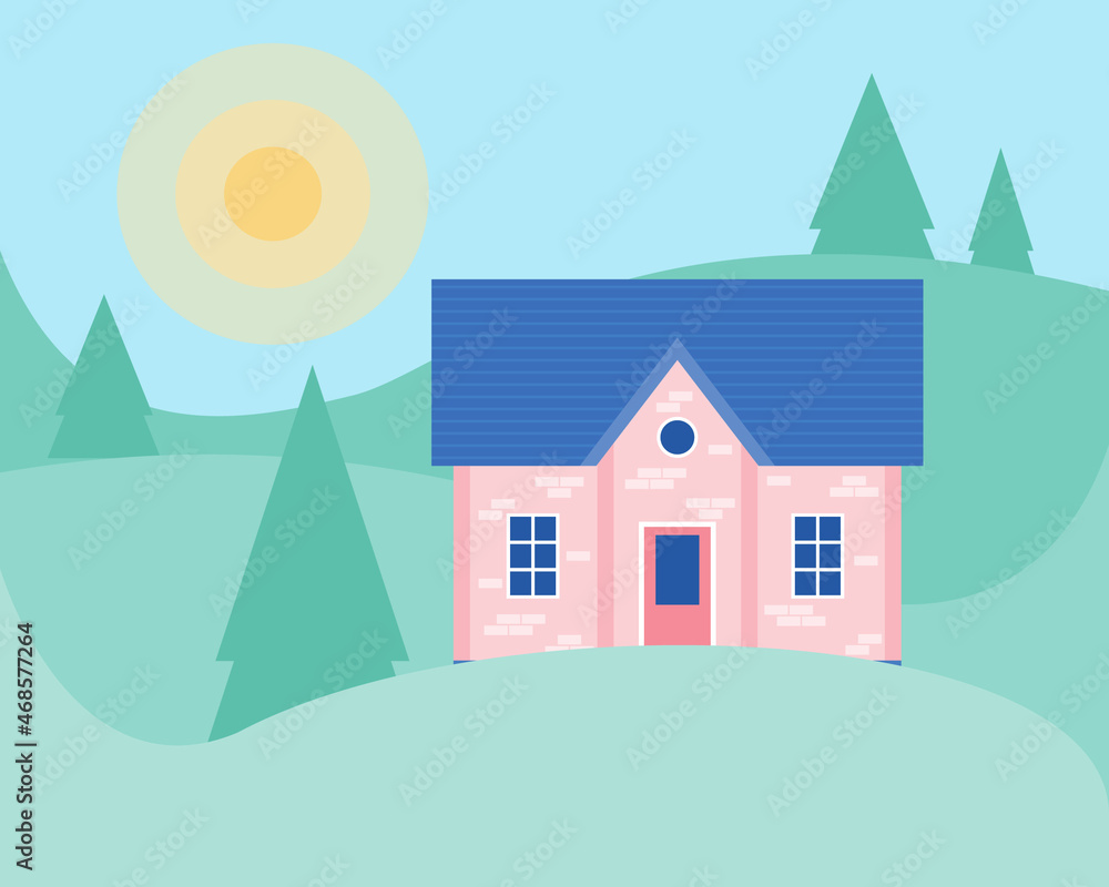 Naklejka premium Landscape illustration