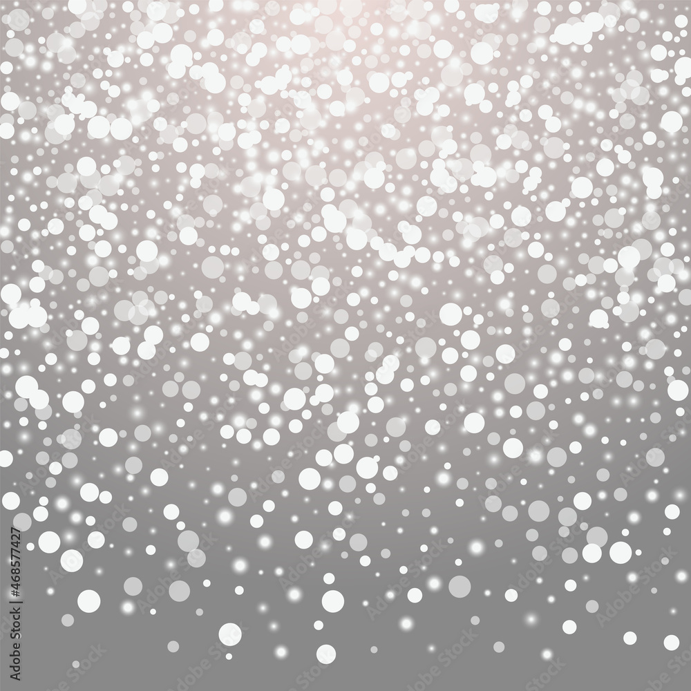 Silver Confetti Vector Grey Background. White Silver Confetti Vector Grey Background. White